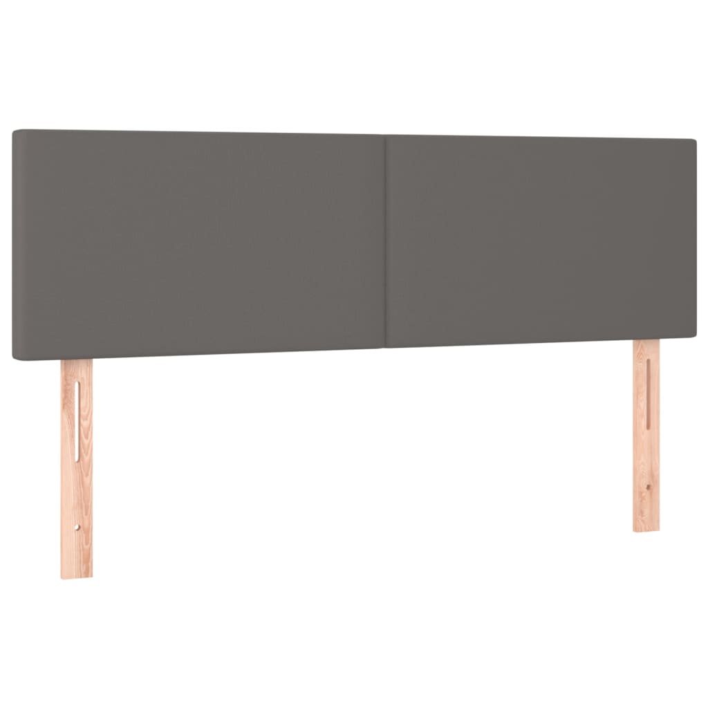 LED uzglavlje sivo 144 x 5 x 78/88 cm od umjetne kože