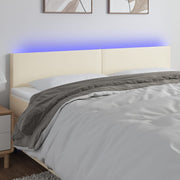 LED uzglavlje krem 180 x 5 x 78/88 cm od umjetne kože