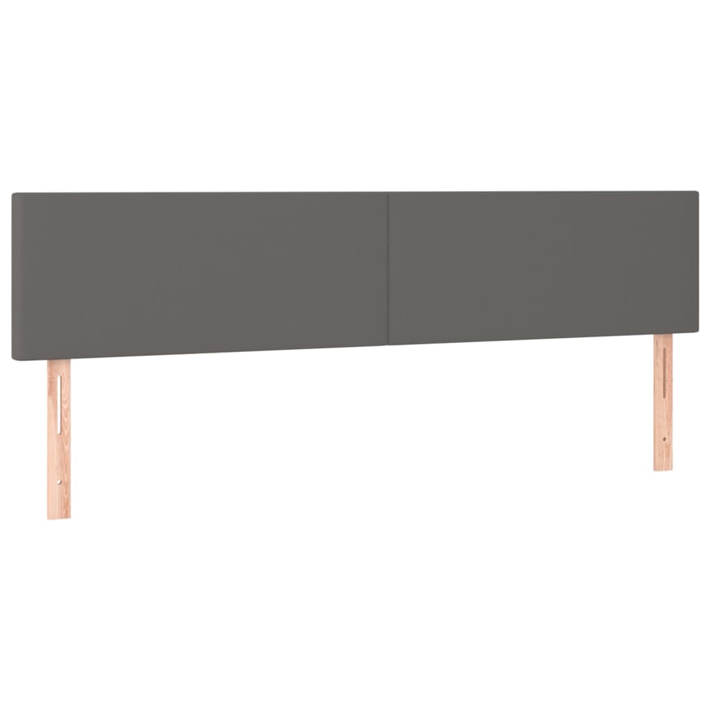 LED uzglavlje sivo 180 x 5 x 78/88 cm od umjetne kože