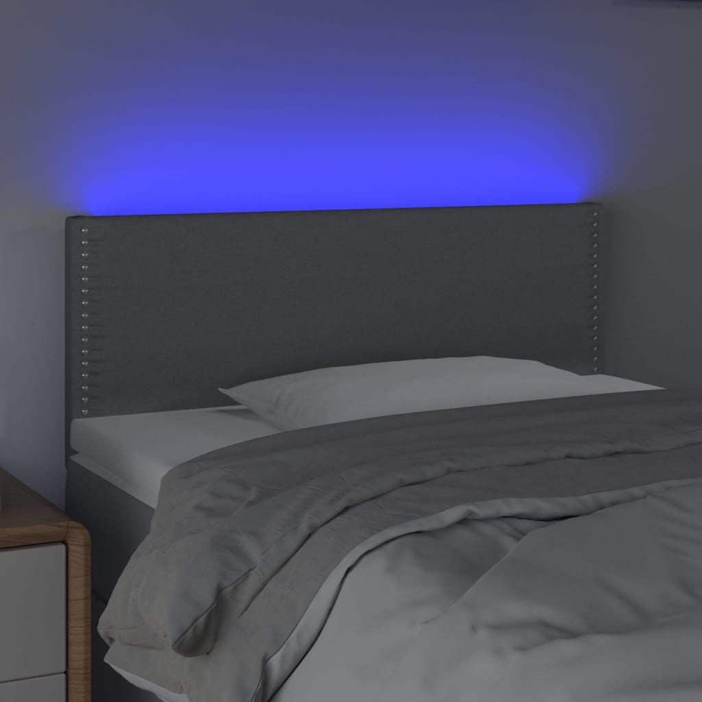 LED uzglavlje svjetlosivo 80 x 5 x 78/88 cm od tkanine