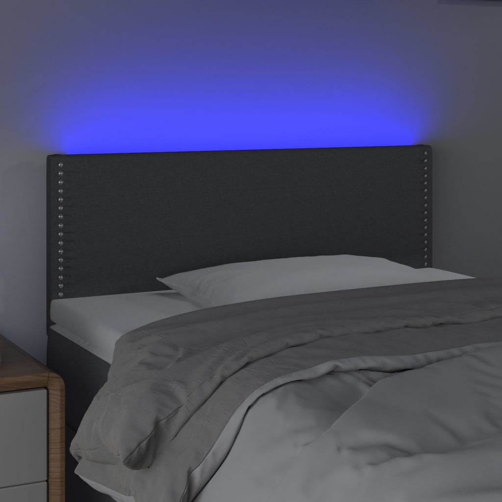 LED uzglavlje tamnosivo 90x5x78/88 cm od tkanine
