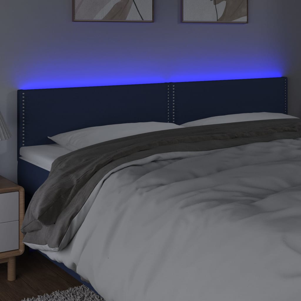 LED uzglavlje plavo 180x5x78/88 cm od tkanine