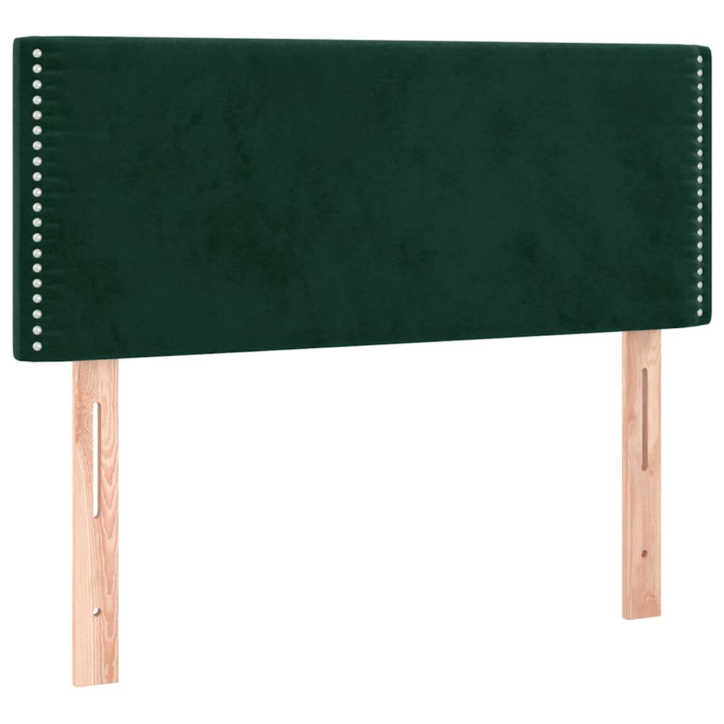 LED uzglavlje tamnozeleno 100x5x78/88 cm baršunasto