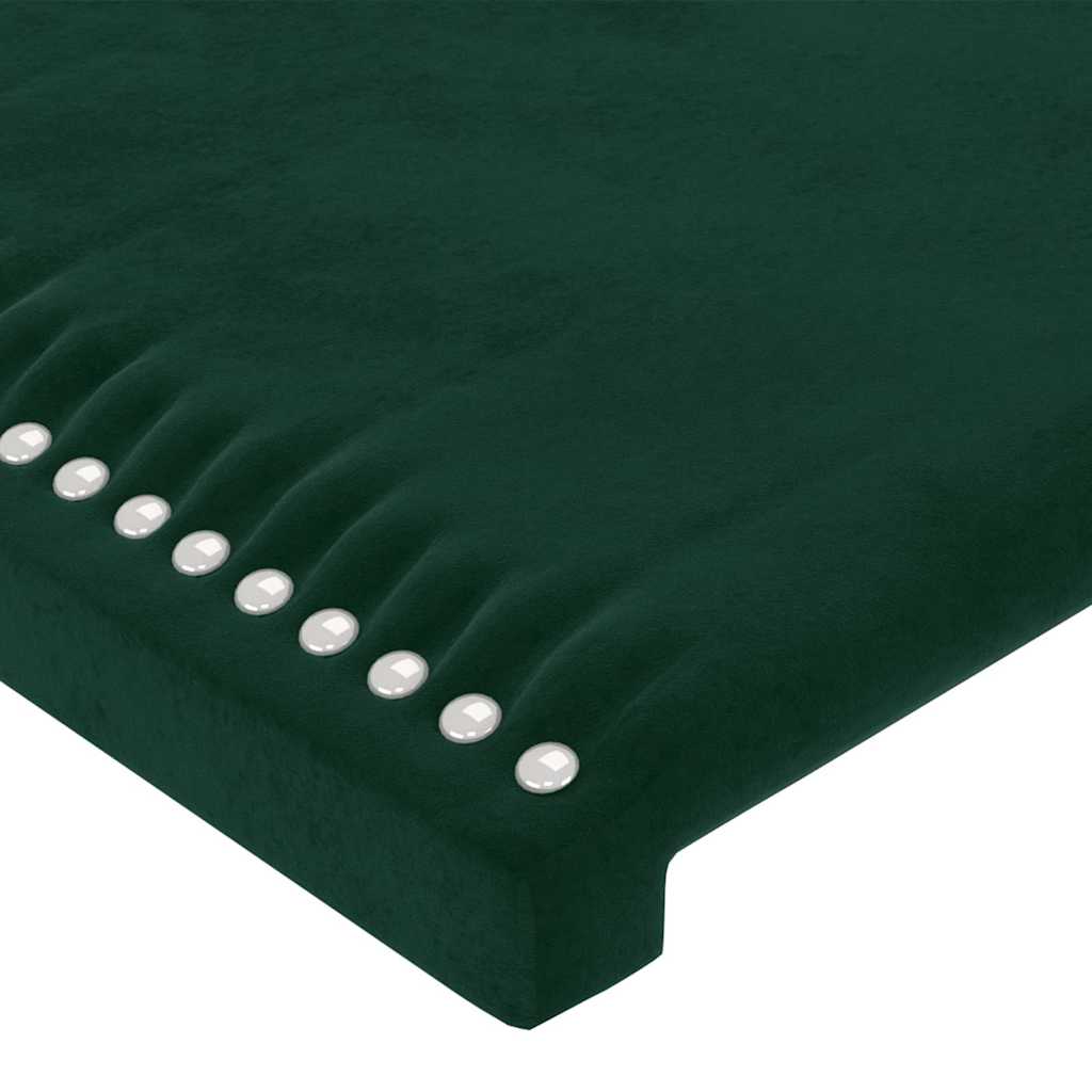 LED uzglavlje tamnozeleno 100x5x78/88 cm baršunasto