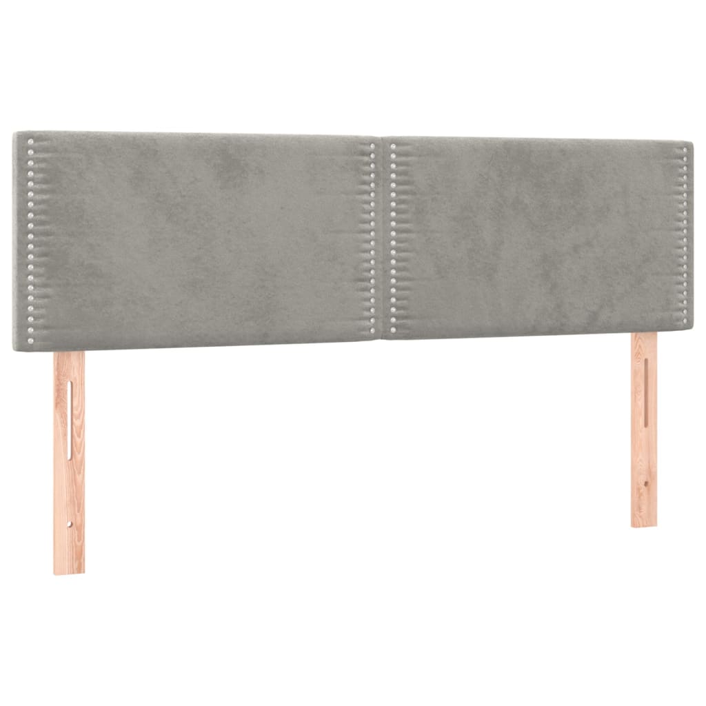 LED uzglavlje svjetlosivo 144x5x78/88 cm baršunasto