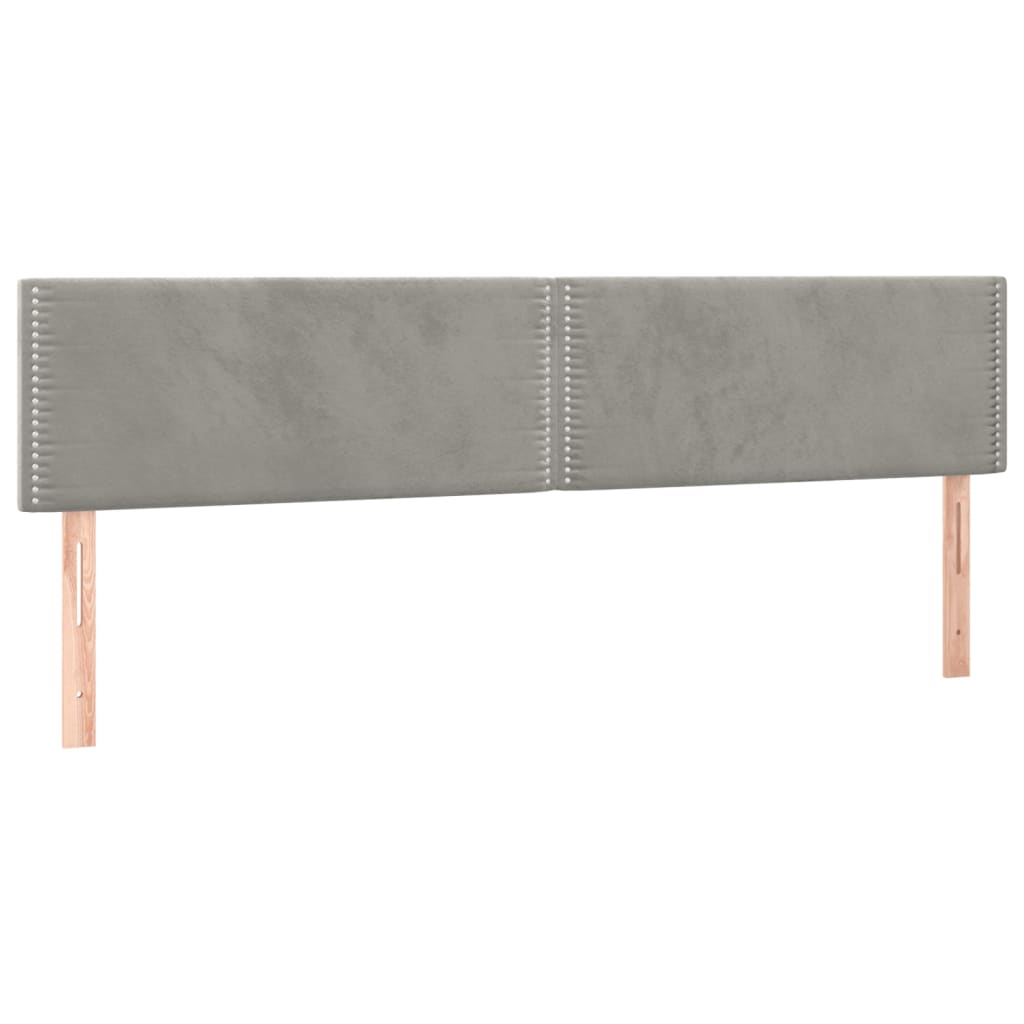 LED uzglavlje svjetlosivo 200x5x78/88 cm baršunasto