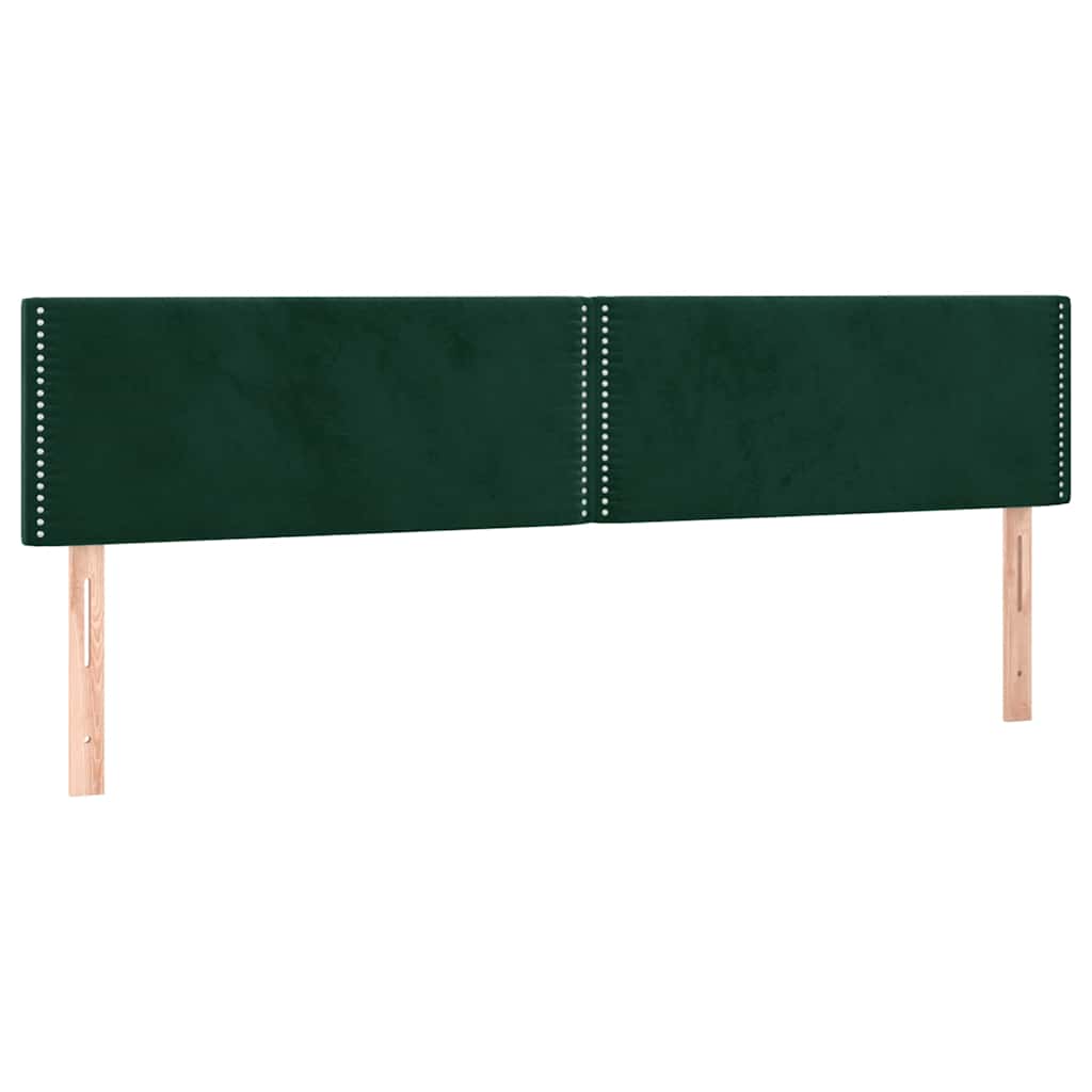 LED uzglavlje tamnozeleno 200x5x78/88 cm baršunasto