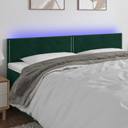 LED uzglavlje tamnozeleno 200x5x78/88 cm baršunasto