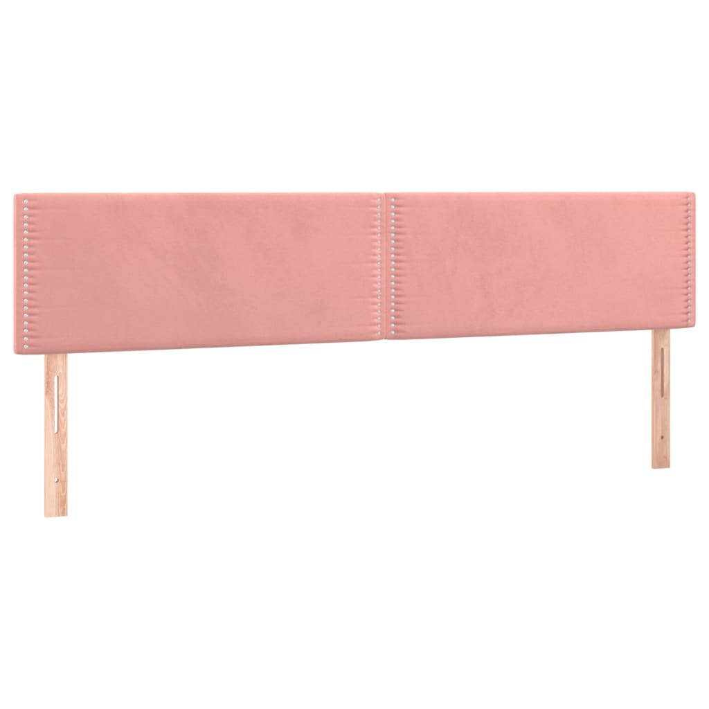 LED uzglavlje ružičasto 200x5x78/88 cm baršunasto