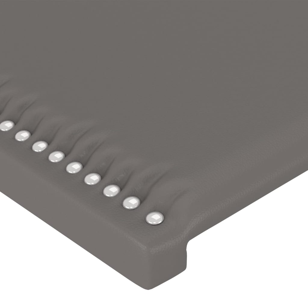 LED uzglavlje sivo 100 x 5 x 78/88 cm od umjetne kože