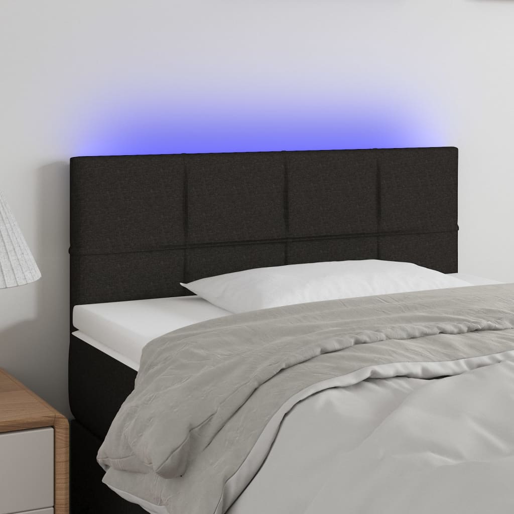 LED uzglavlje smeđesivo od tkanine