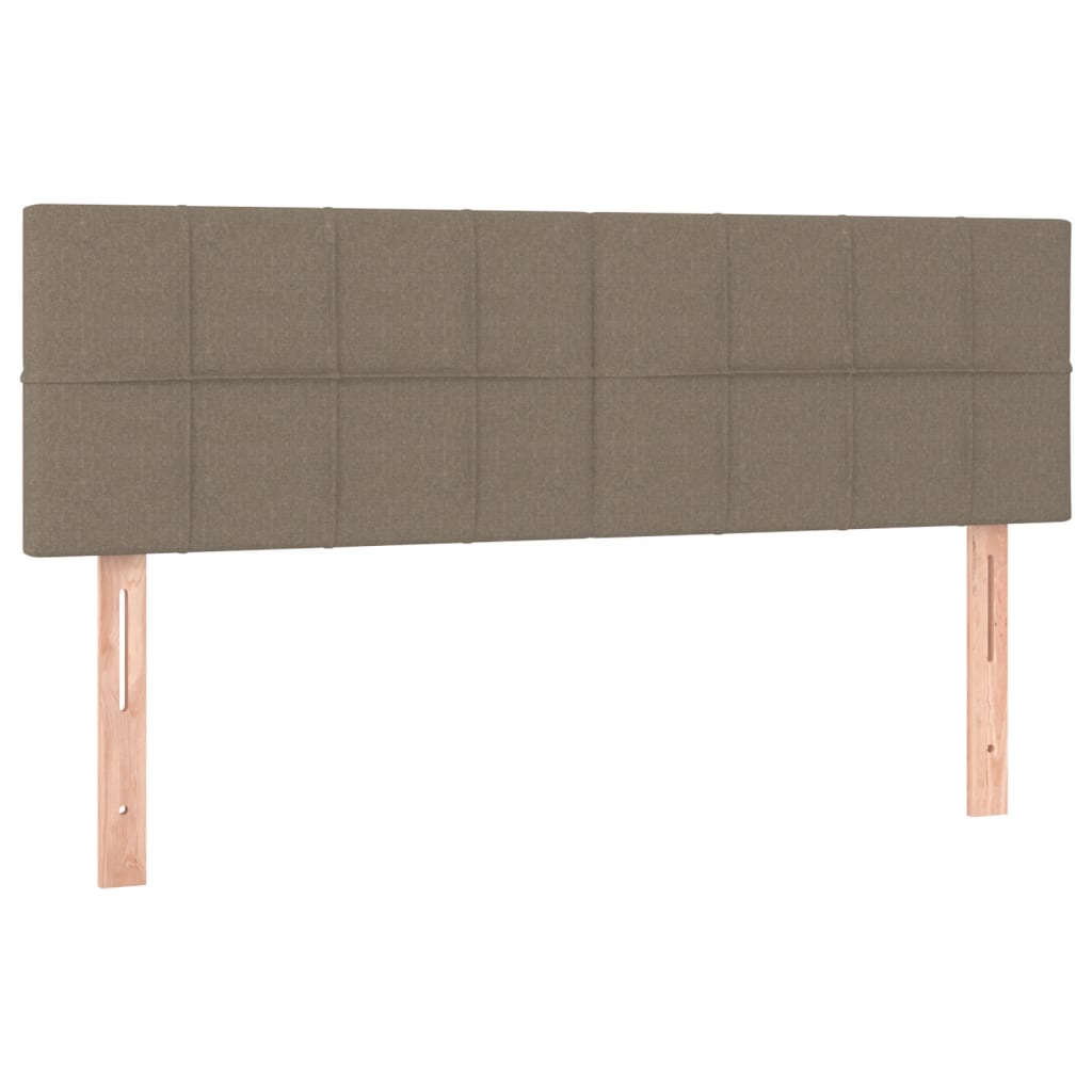 LED uzglavlje smeđesivo 144x5x78/88 cm od tkanine