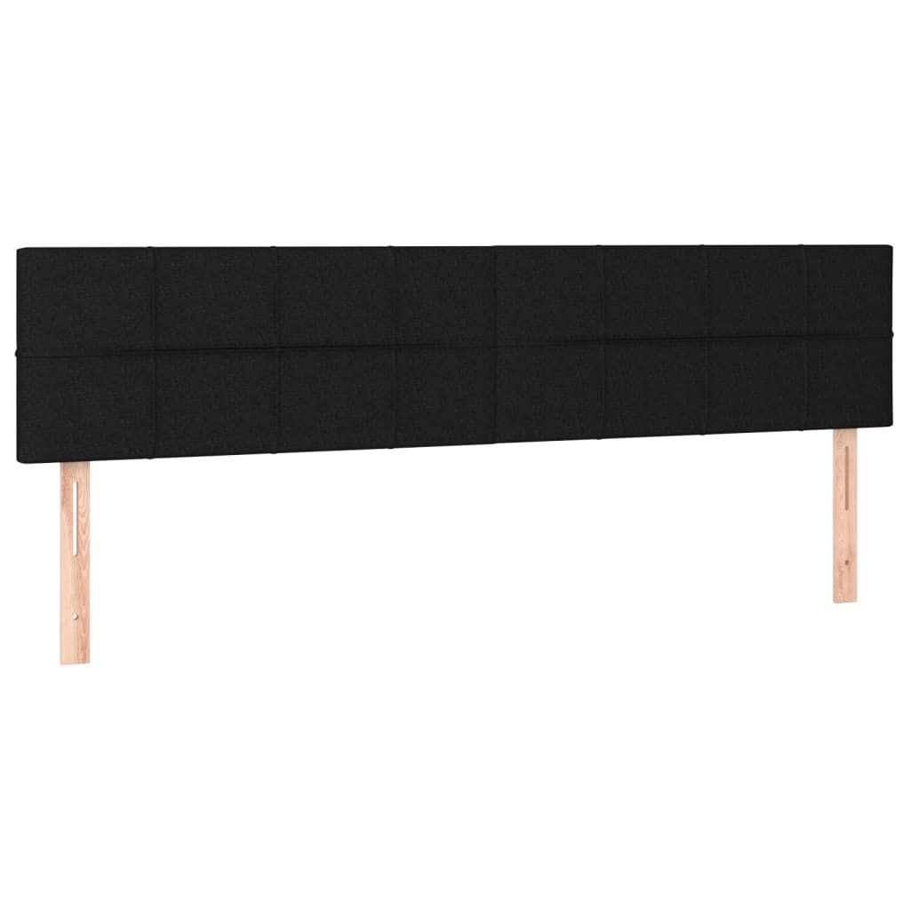 LED uzglavlje crno 180x5x78/88 cm od tkanine
