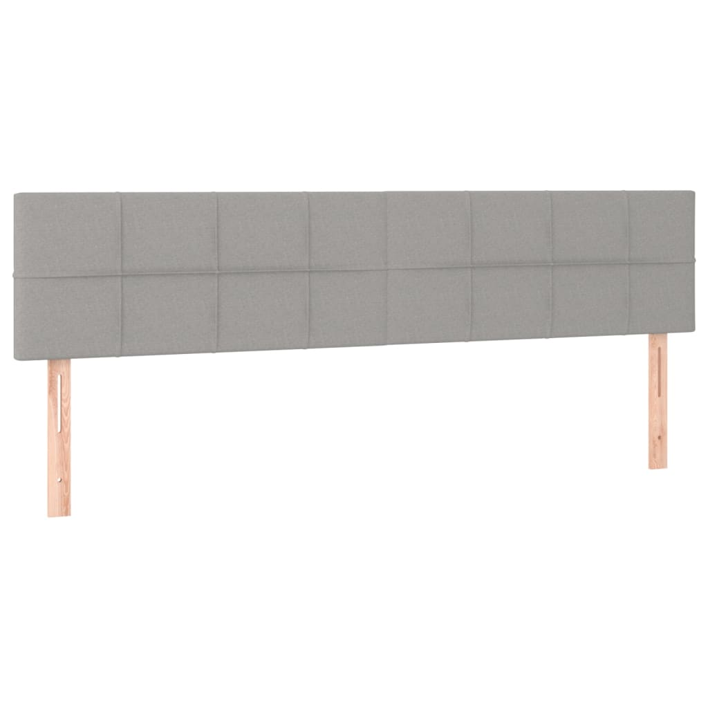 LED uzglavlje svjetlosivo 200x5x78/88 cm od tkanine