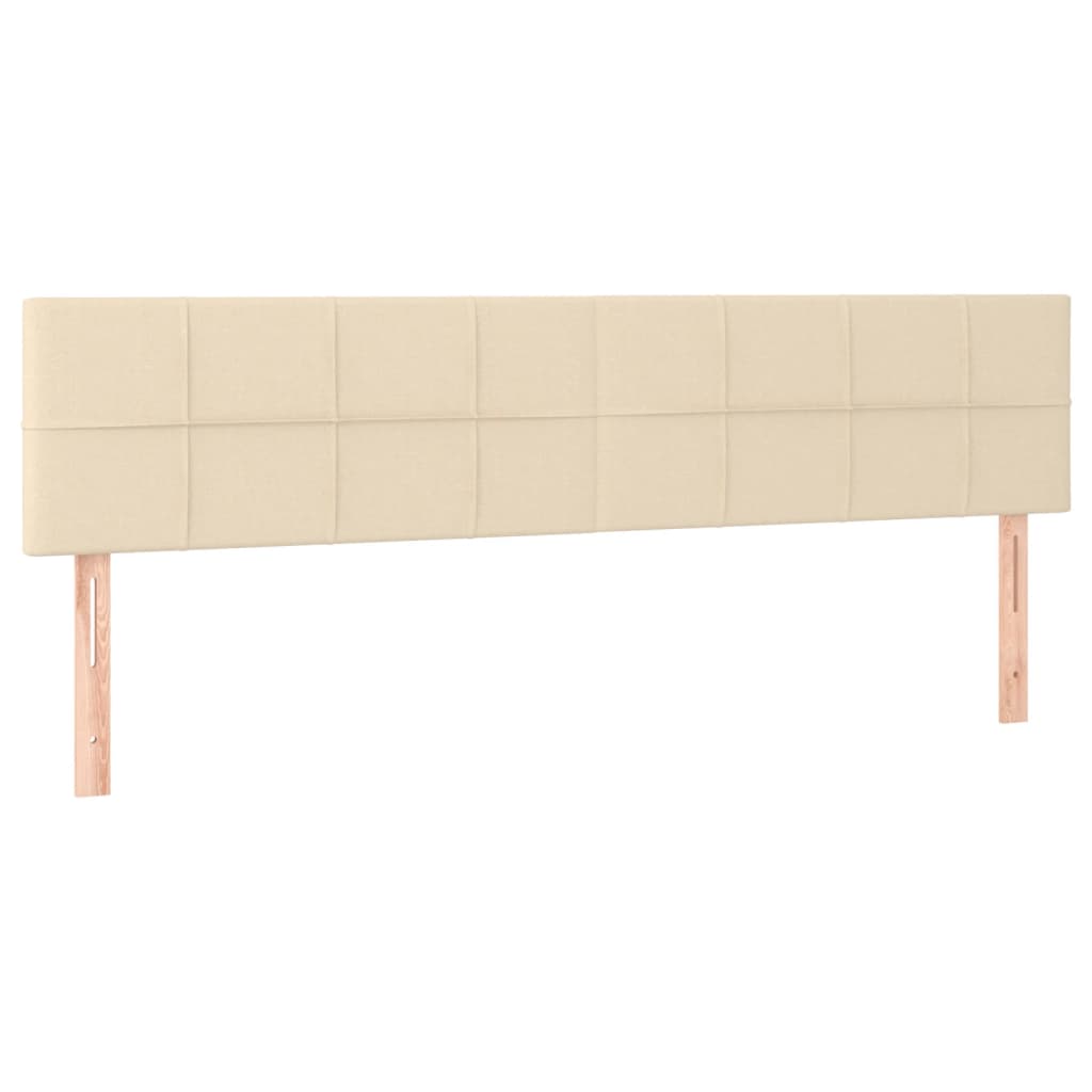 LED uzglavlje krem 200x5x78/88 cm od tkanine