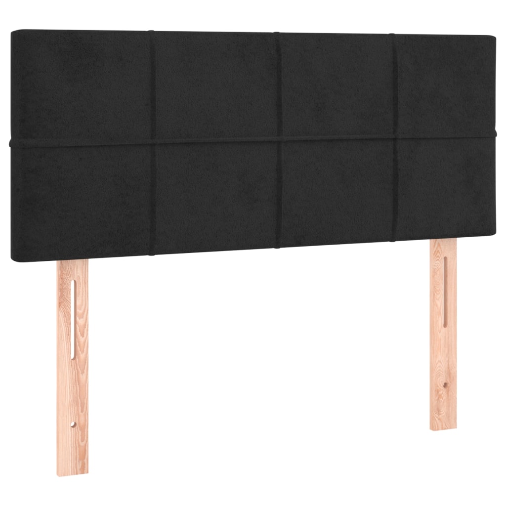 LED uzglavlje crno 80 x 5 x 78/88 cm baršunasto