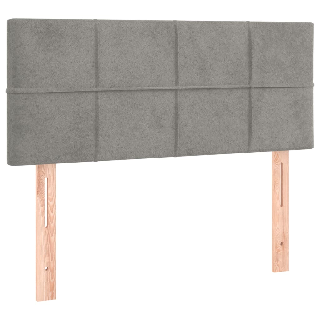 LED uzglavlje svjetlosivo 100x5x78/88 cm baršunasto