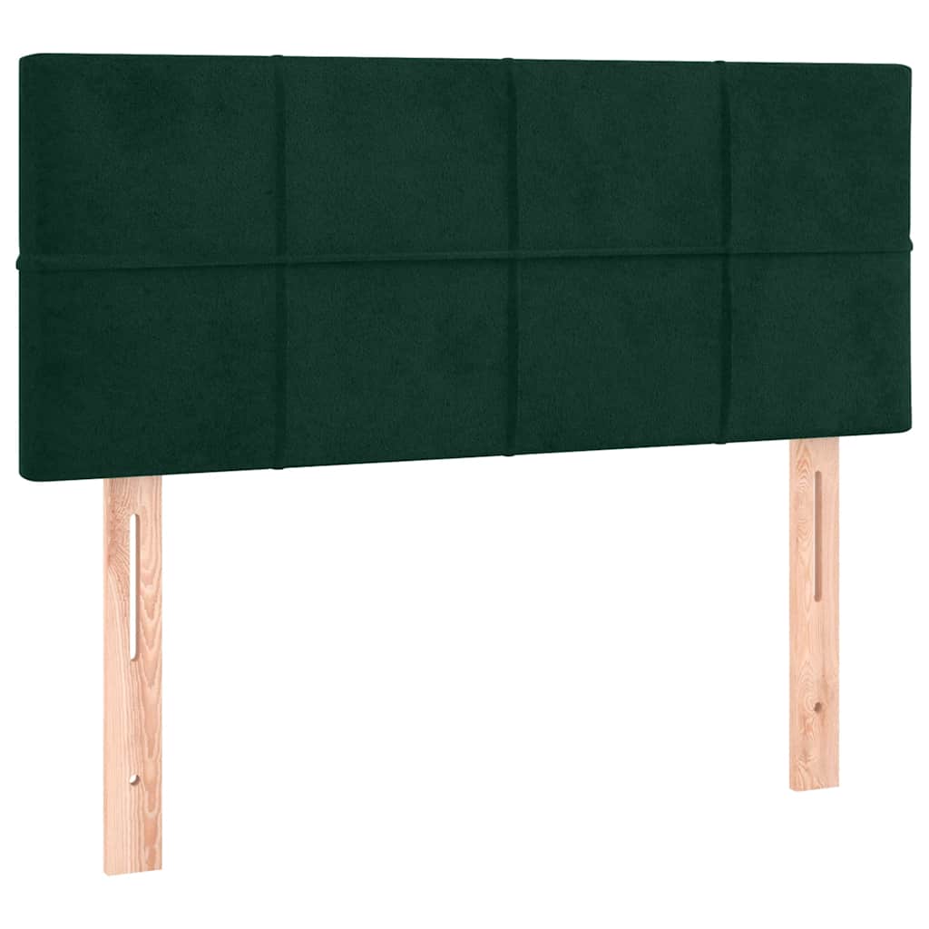 LED uzglavlje tamnozeleno 100x5x78/88 cm baršunasto