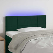 LED uzglavlje tamnozeleno 100x5x78/88 cm baršunasto