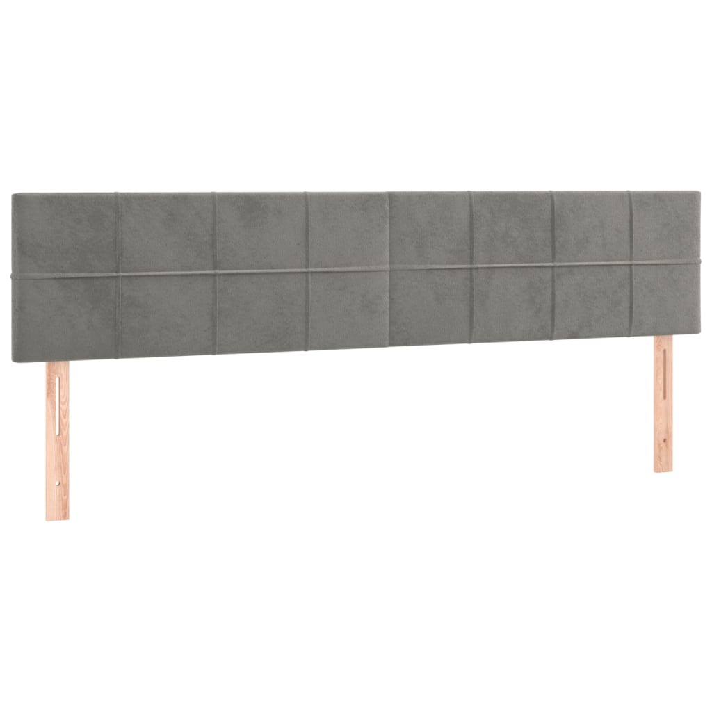 LED uzglavlje svjetlosivo 160x5x78/88 cm baršunasto