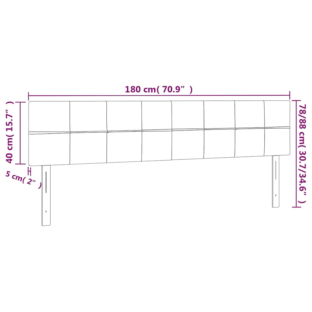 LED uzglavlje tamnozeleno 180x5x78/88 cm baršunasto