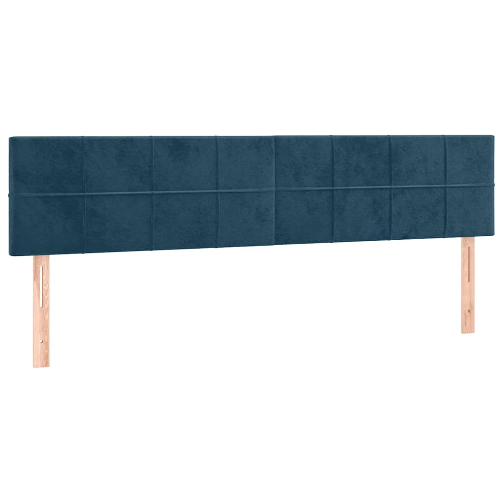 LED uzglavlje tamnoplavo 180x5x78/88 cm baršunasto
