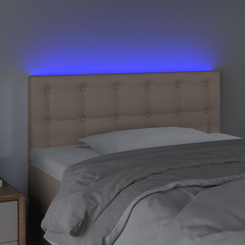 LED uzglavlje boja cappuccina 90 x 5 x 78/88 cm od umjetne kože
