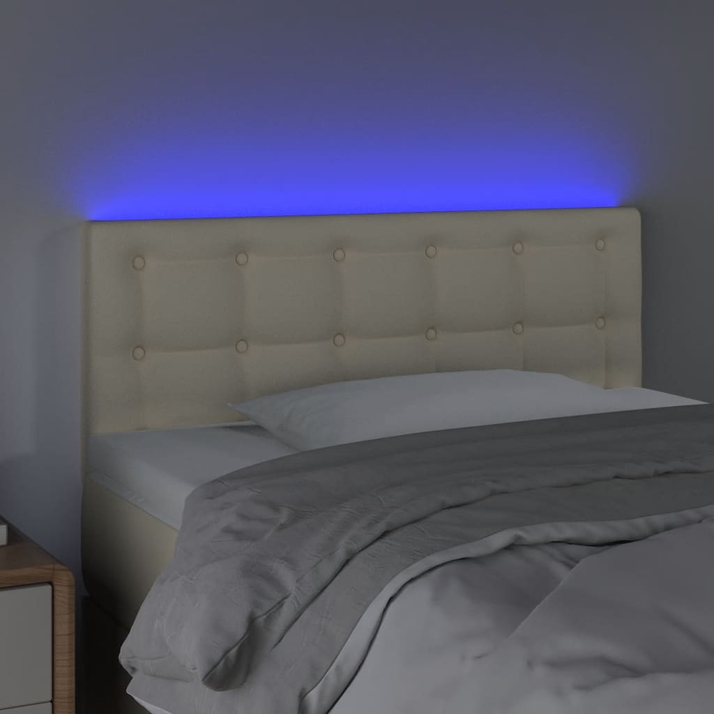 LED uzglavlje krem 100 x 5 x 78/88 cm od umjetne kože