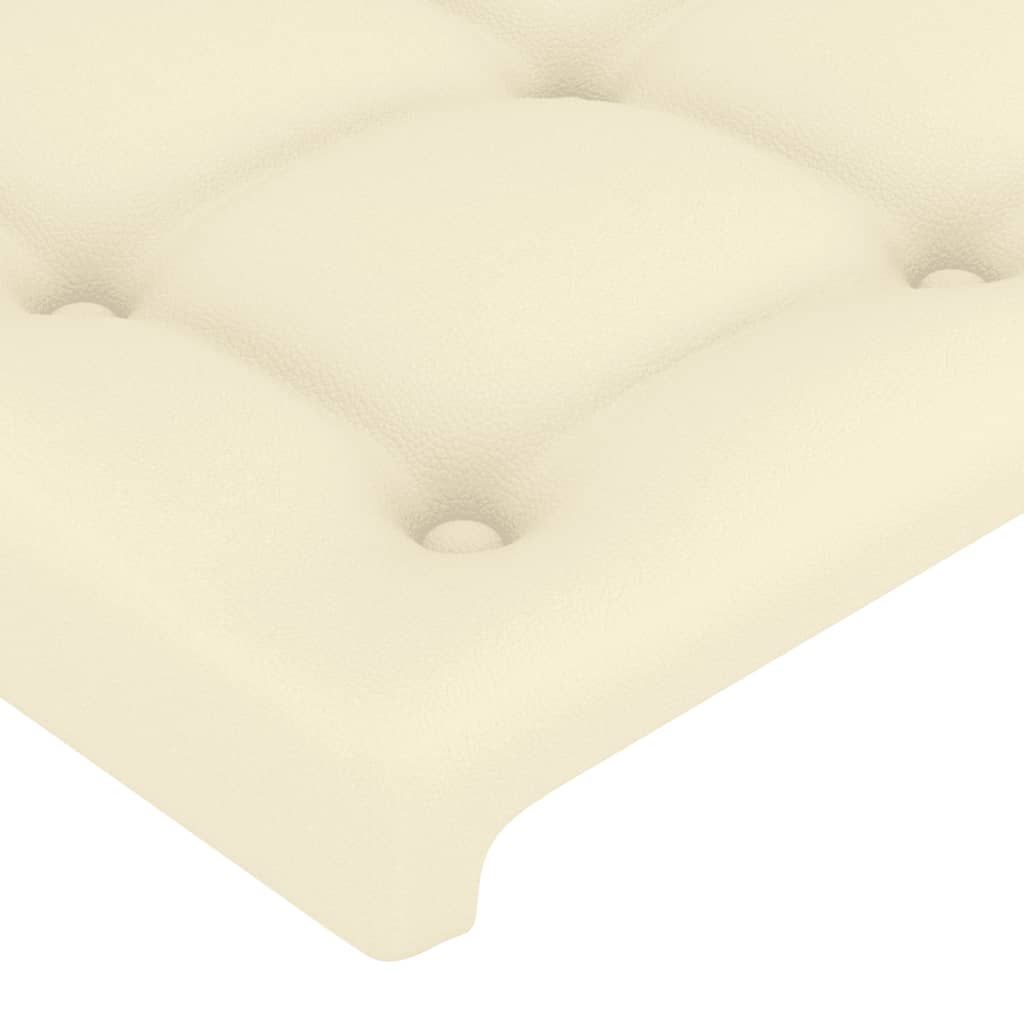 LED uzglavlje krem 100 x 5 x 78/88 cm od umjetne kože