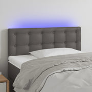 LED uzglavlje sivo 100 x 5 x 78/88 cm od umjetne kože