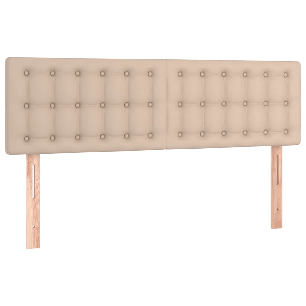 LED uzglavlje boja cappuccina 144 x 5 x 78/88cm od umjetne kože