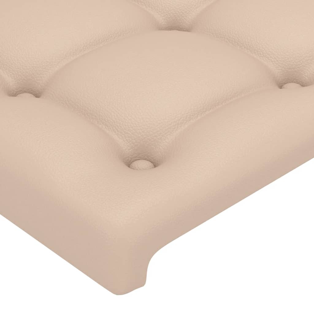 LED uzglavlje boja cappuccina 144 x 5 x 78/88cm od umjetne kože
