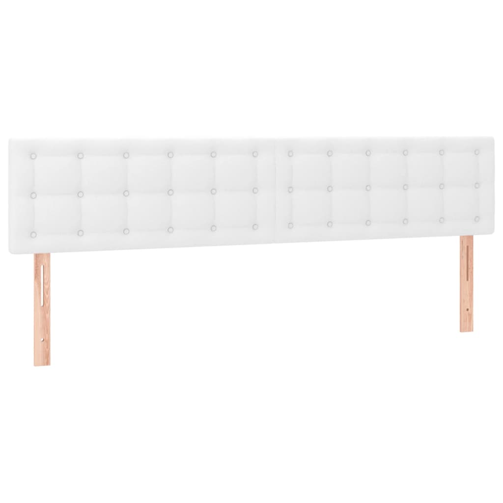 LED uzglavlje bijelo 200 x 5 x 78/88 cm od umjetne kože