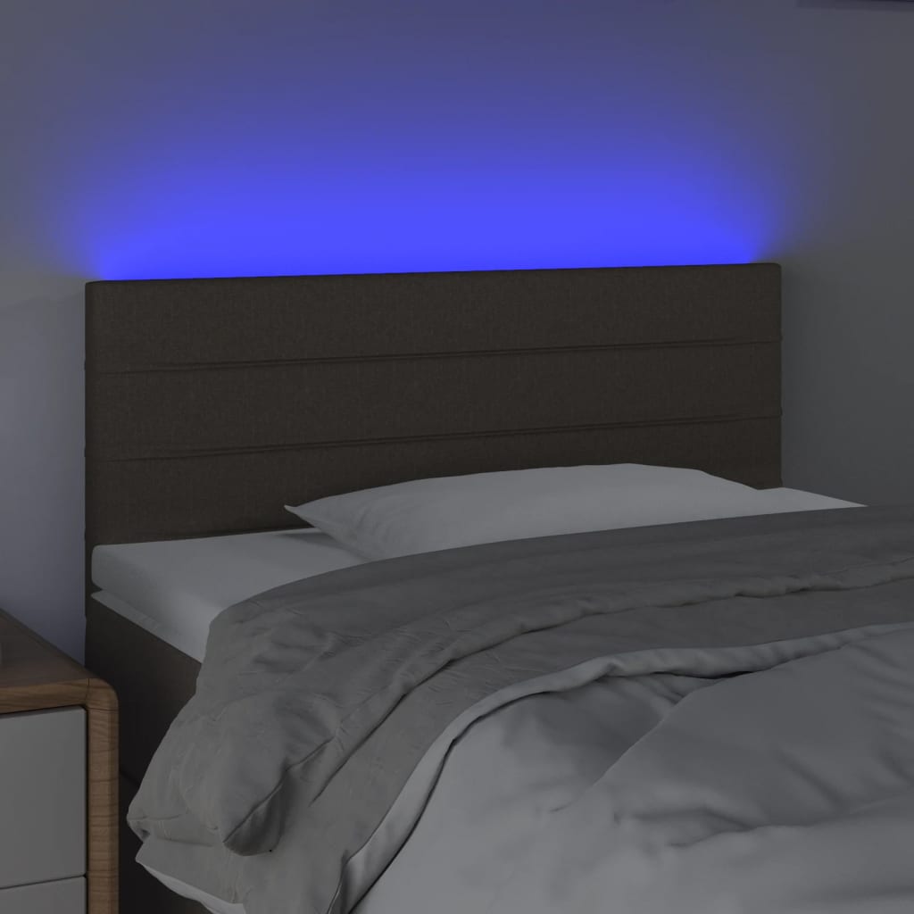 LED uzglavlje smeđesivo 80 x 5 x 78/88 cm od tkanine