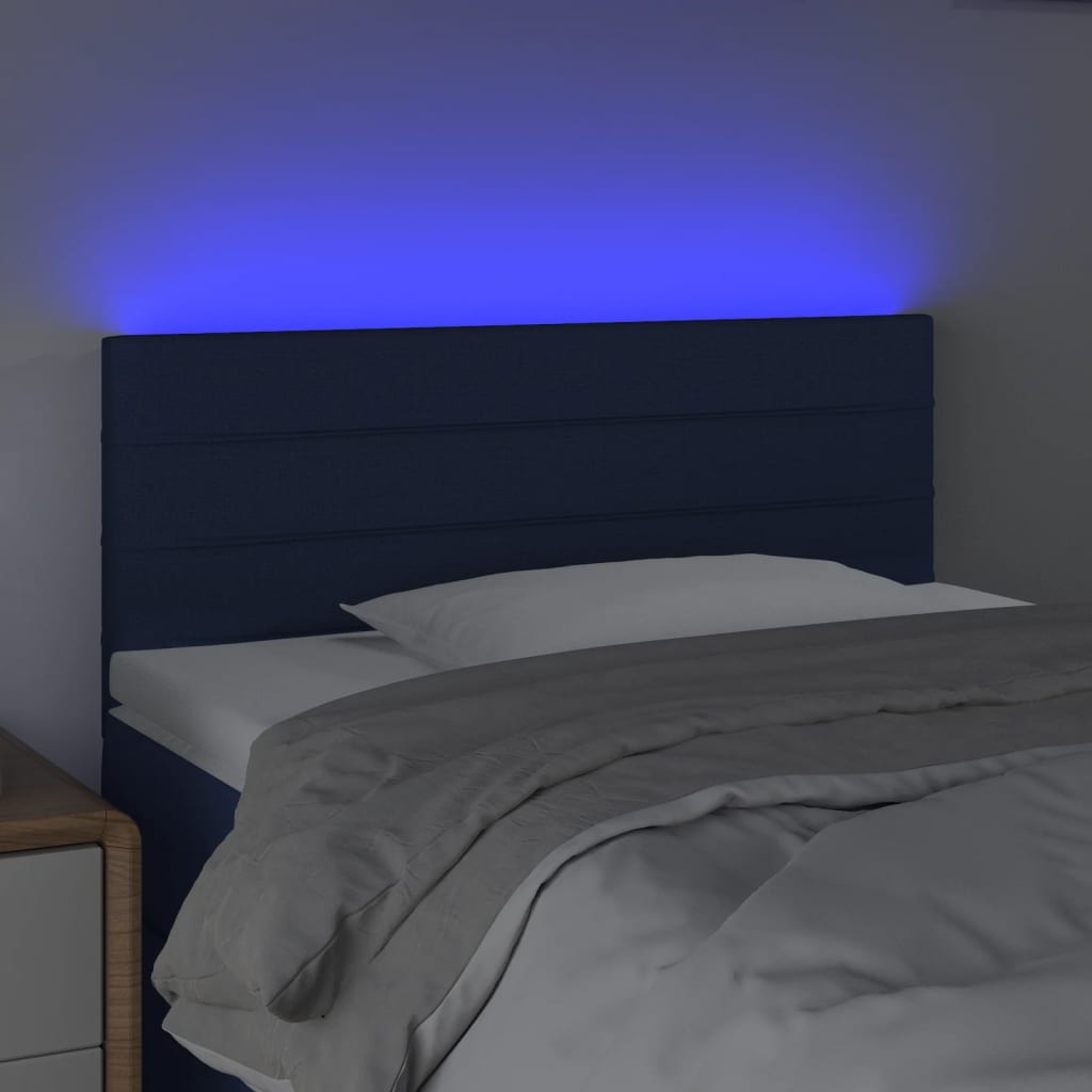 LED uzglavlje plavo 100x5x78/88 cm od tkanine