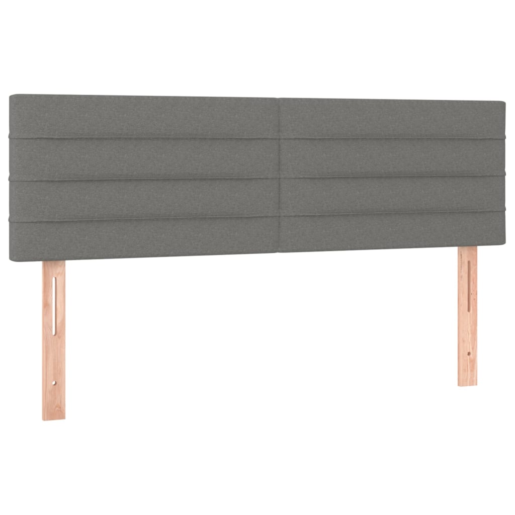 LED uzglavlje tamnosivo 144x5x78/88 cm od tkanine