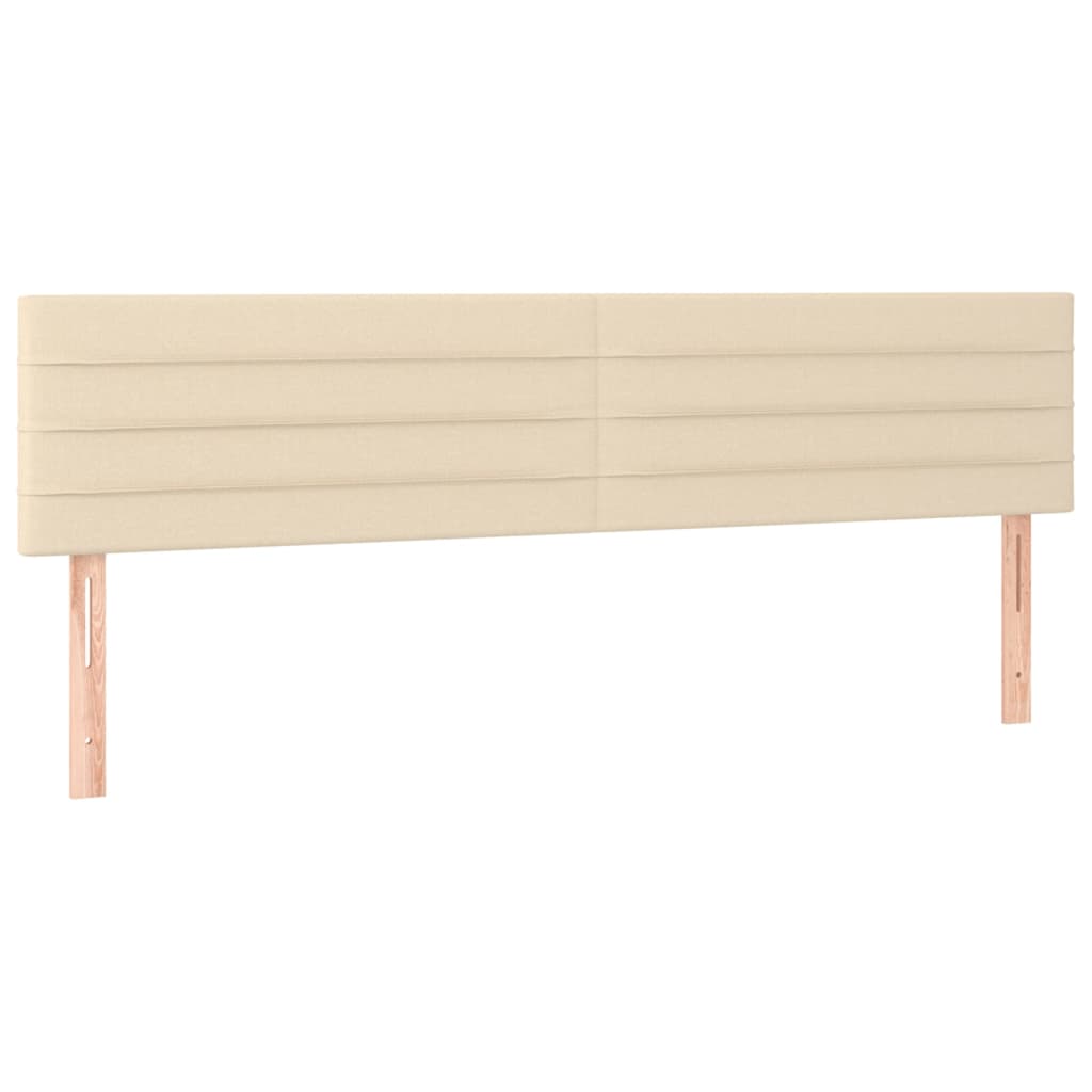 LED uzglavlje krem 160x5x78/88 cm od tkanine