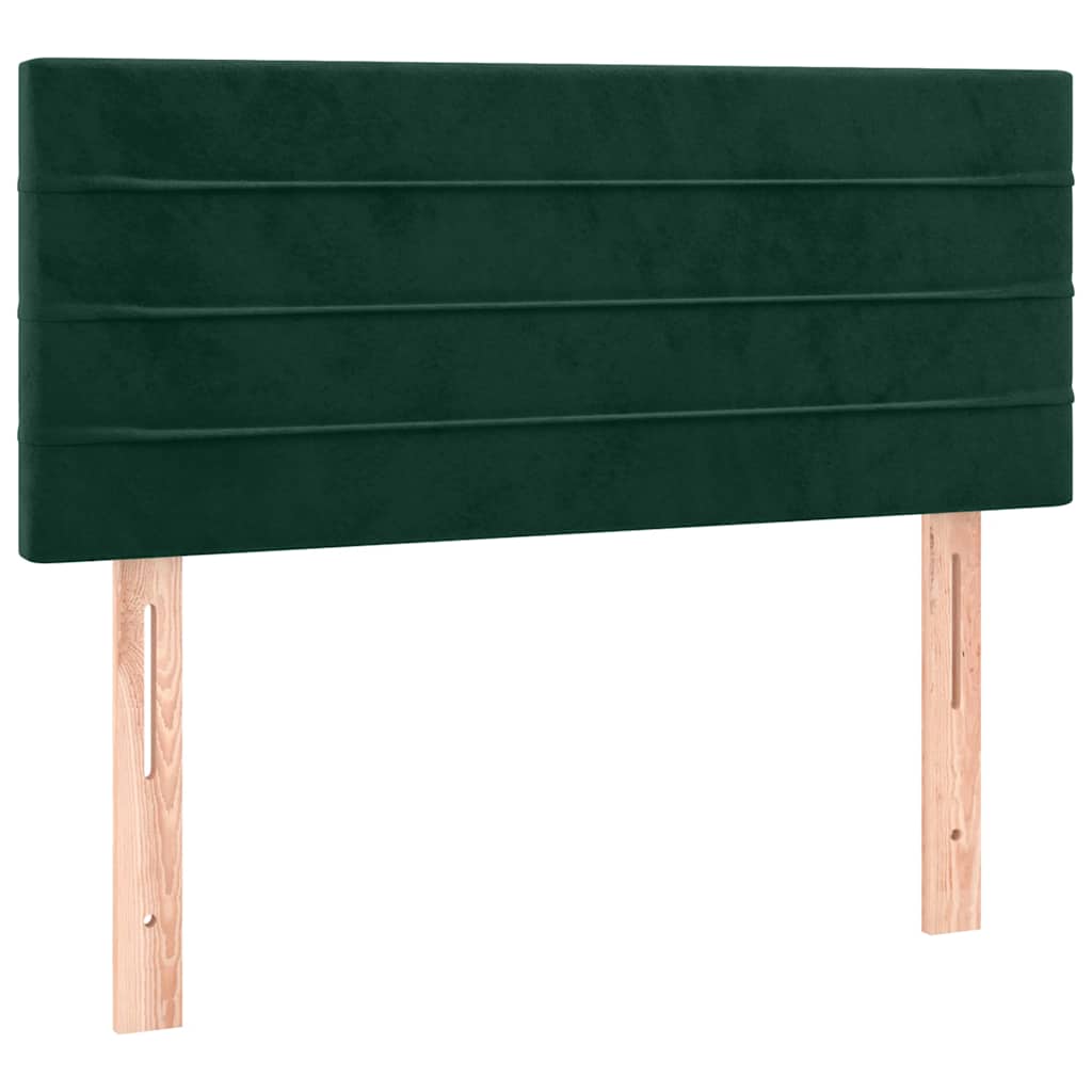 LED uzglavlje tamnozeleno 80 x 5 x 78/88 cm baršunasto