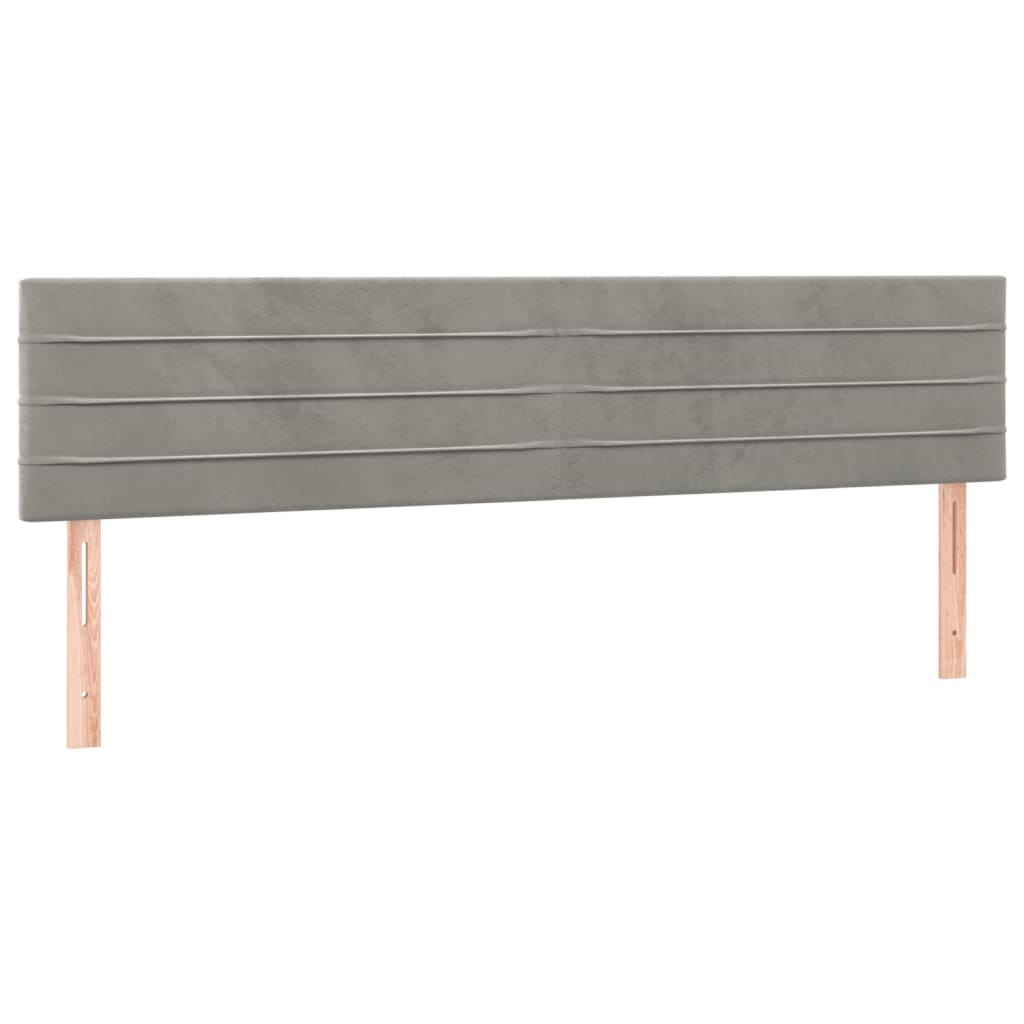 LED uzglavlje svjetlosivo 180x5x78/88 cm baršunasto