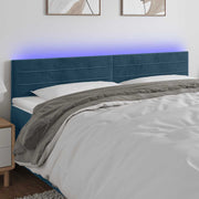 LED uzglavlje tamnoplavo 180x5x78/88 cm baršunasto