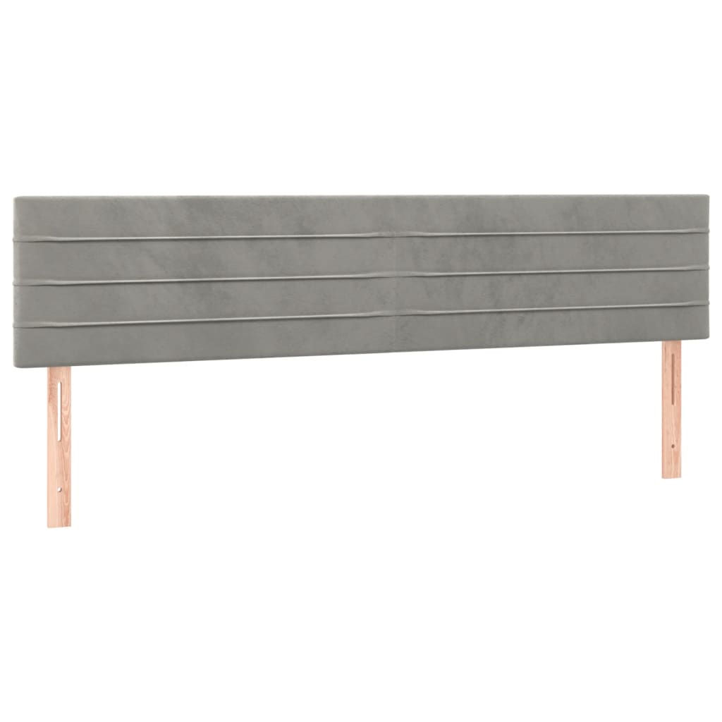 LED uzglavlje svjetlosivo 200x5x78/88 cm baršunasto