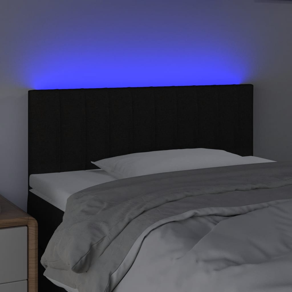 LED uzglavlje crno 80 x 5 x 78/88 cm od tkanine