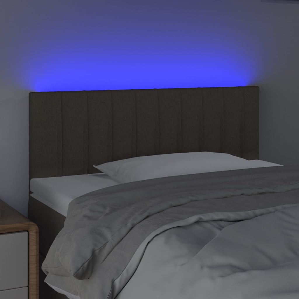 LED uzglavlje smeđesivo 80 x 5 x 78/88 cm od tkanine