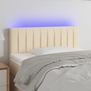 LED uzglavlje krem 80 x 5 x 78/88 cm od tkanine