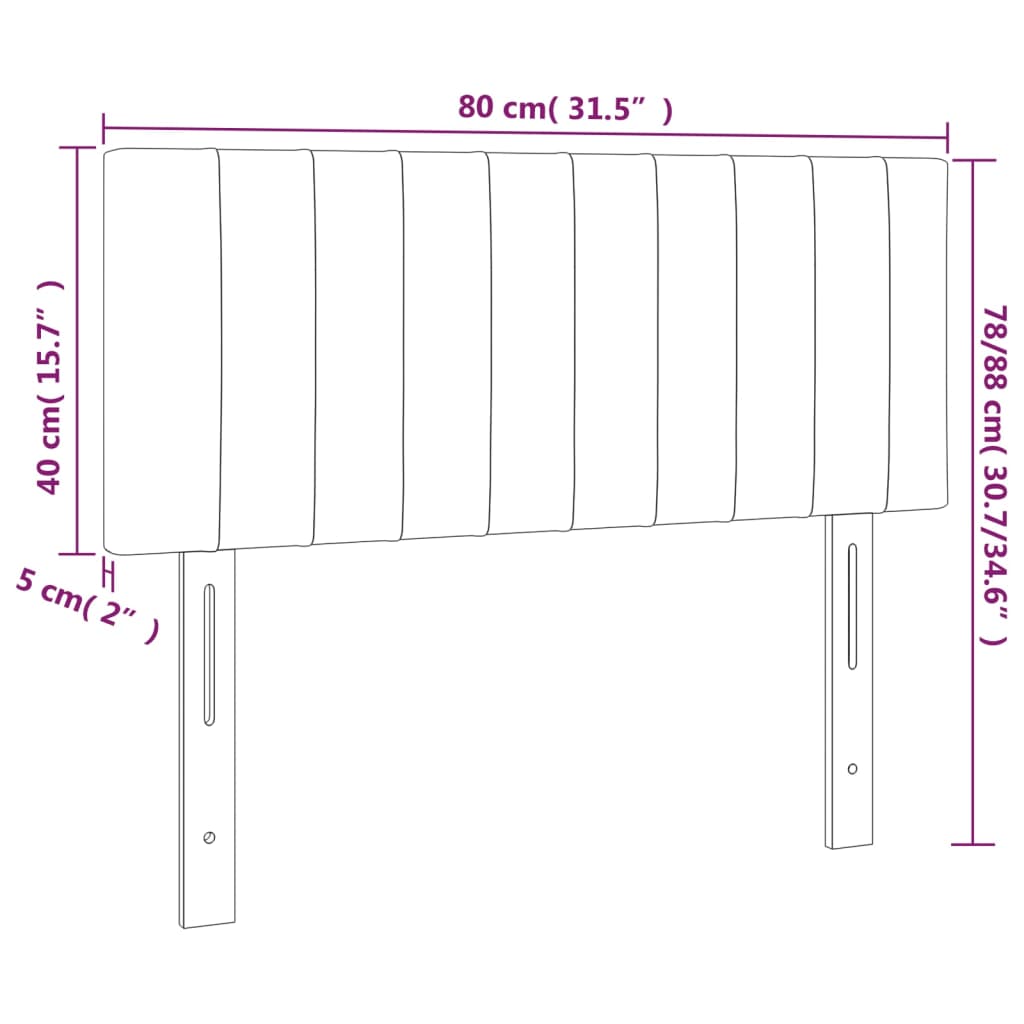 LED uzglavlje plavo 80 x 5 x 78/88 cm od tkanine