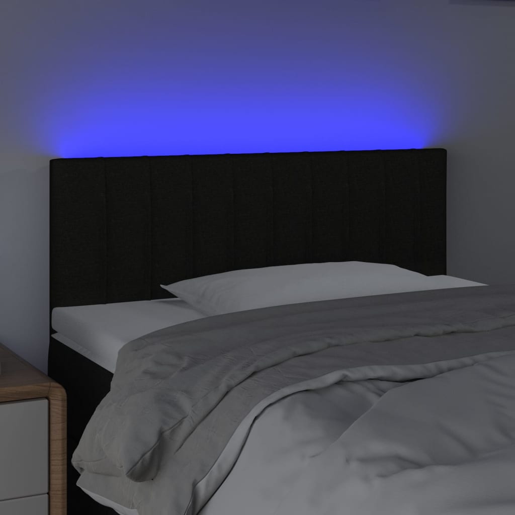 LED uzglavlje crno 90x5x78/88 cm od tkanine