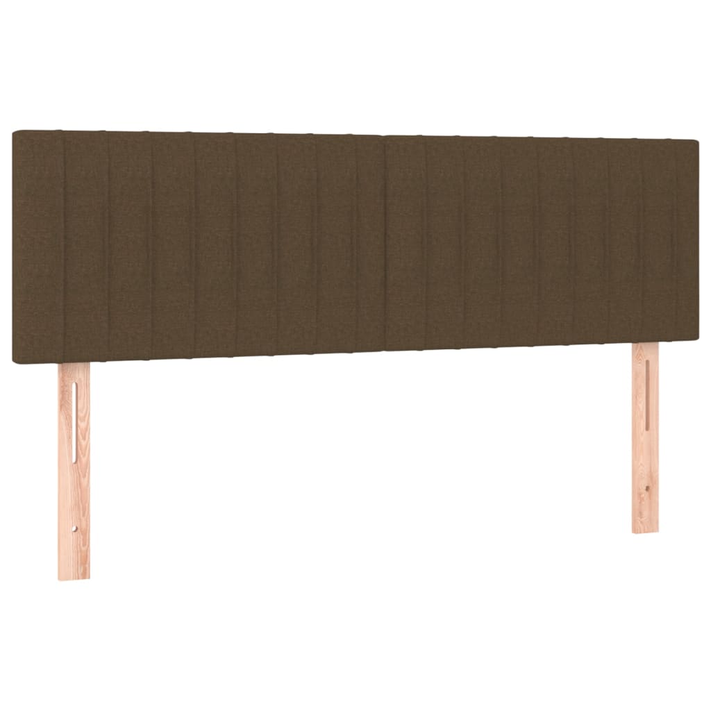 LED uzglavlje tamnosmeđe 144x5x78/88 cm od tkanine