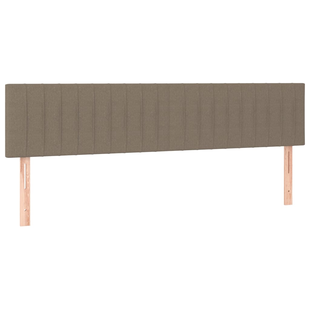 LED uzglavlje smeđesivo 160x5x78/88 cm od tkanine