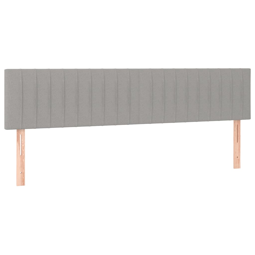 LED uzglavlje svjetlosivo 200x5x78/88 cm od tkanine