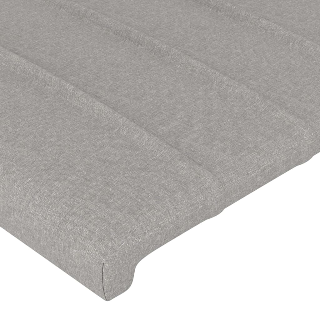 LED uzglavlje svjetlosivo 200x5x78/88 cm od tkanine